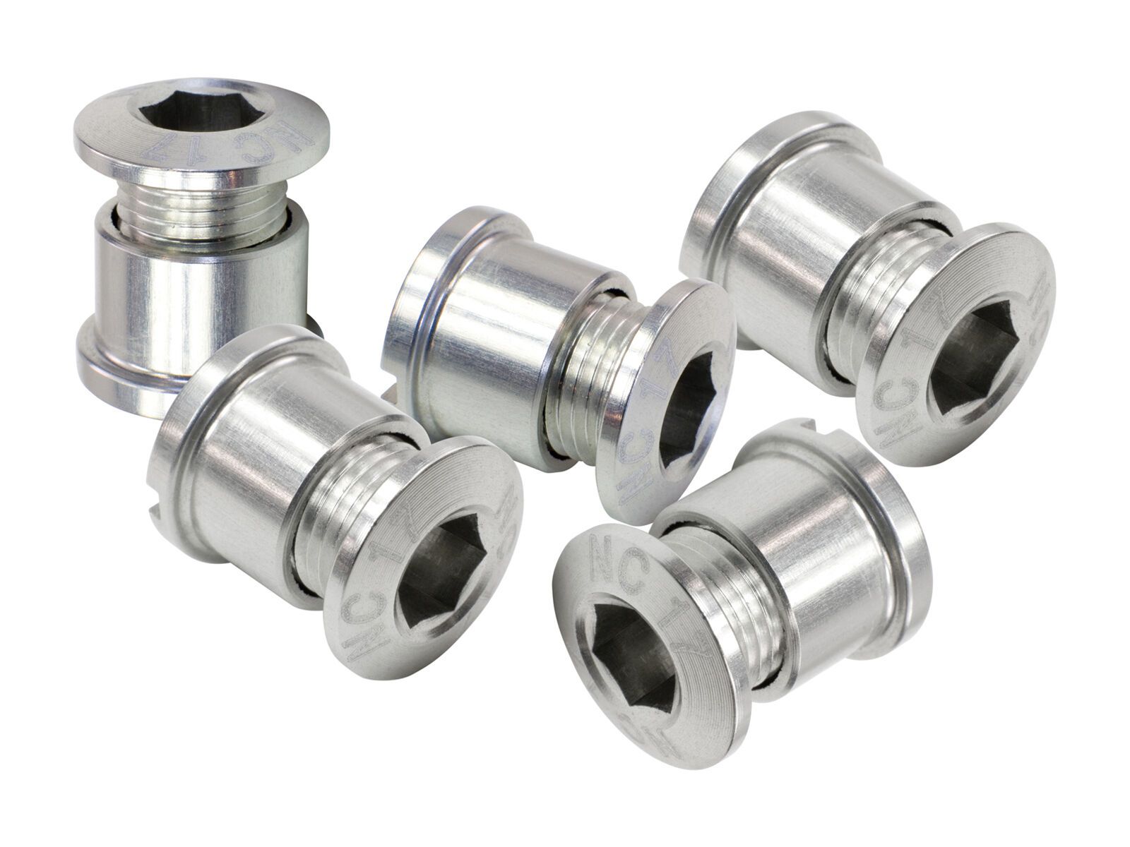 NC-17 Kettenblattschraube 4/5 Loch, silver - Bild 1