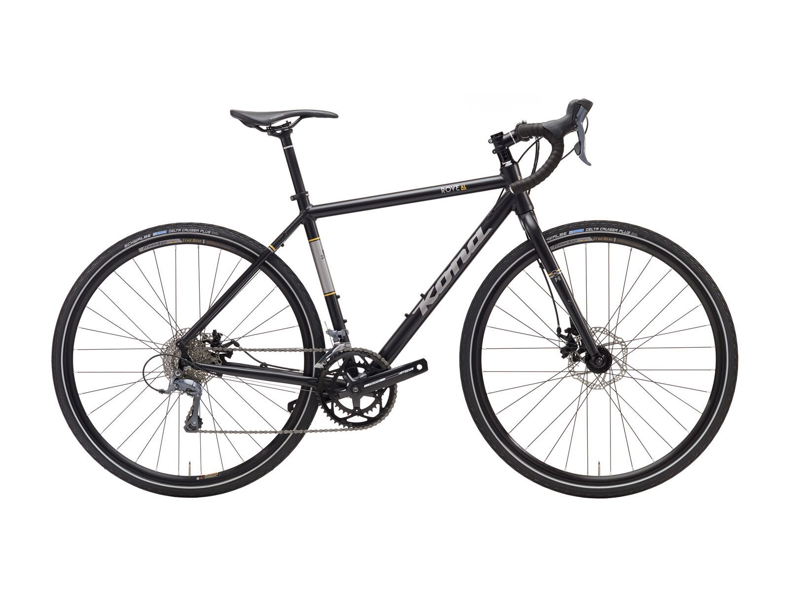 Kona Rove AL, matt black/silver/yellow - Bild 1