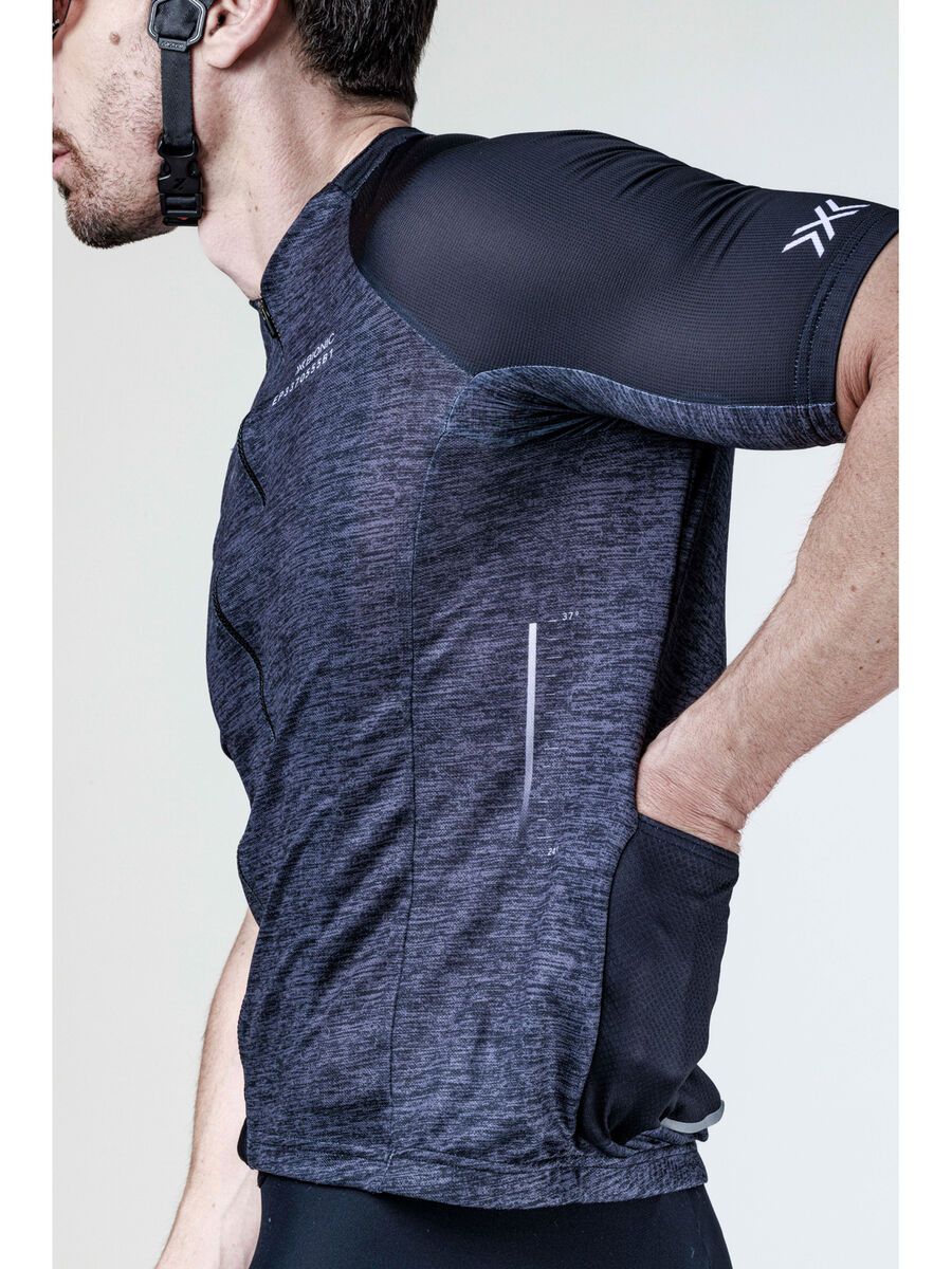 X-Bionic Corefusion Men's Cycling Short Sleeve Merino Jersey, opal black melange - Bild 12