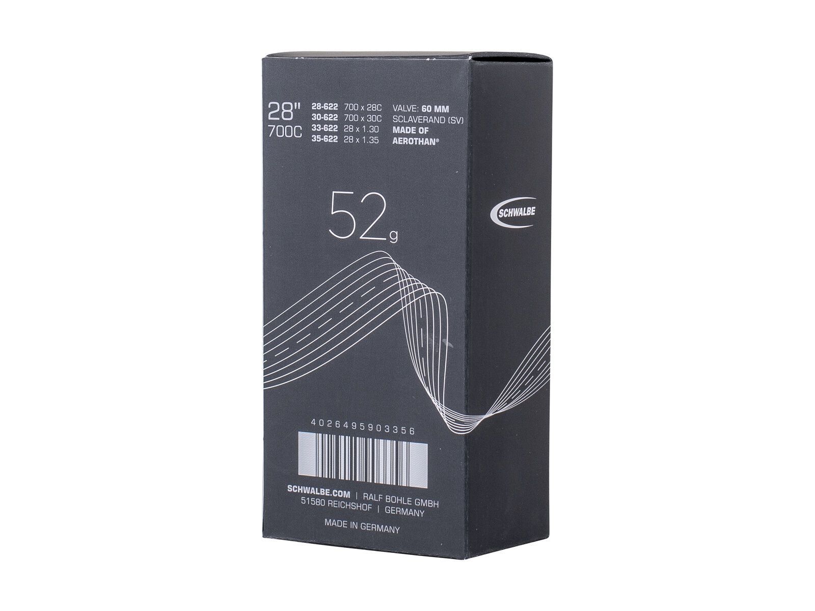 Schwalbe Aerothan Tube SV 16E 28/700C Endurance Race - 28/35-622 / 60 mm - Bild 2