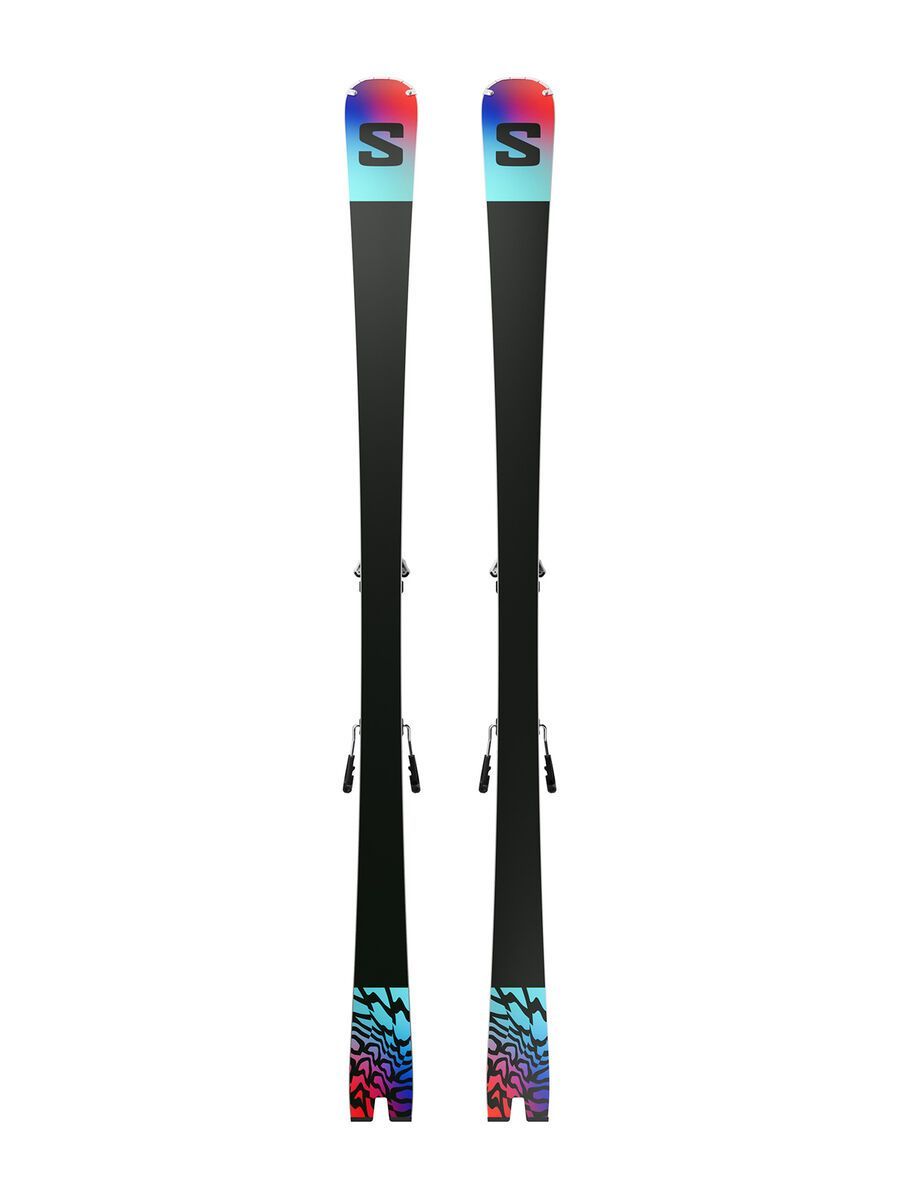 Salomon Addikt + MI12 GW F80 Wh, white/black/pastel neon blue - Bild 2