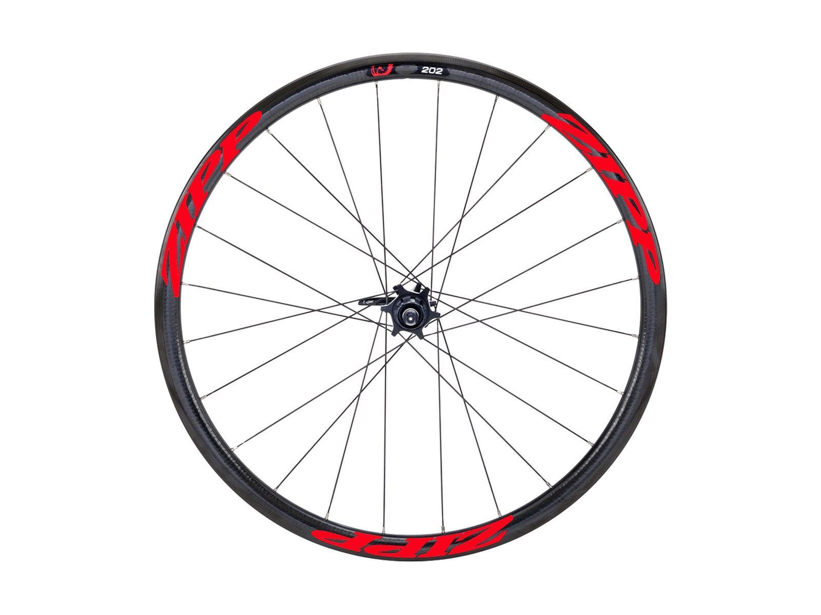 Zipp 202 Firecrest Carbon Clincher Disc-brake, schwarz/rot - Bild 1