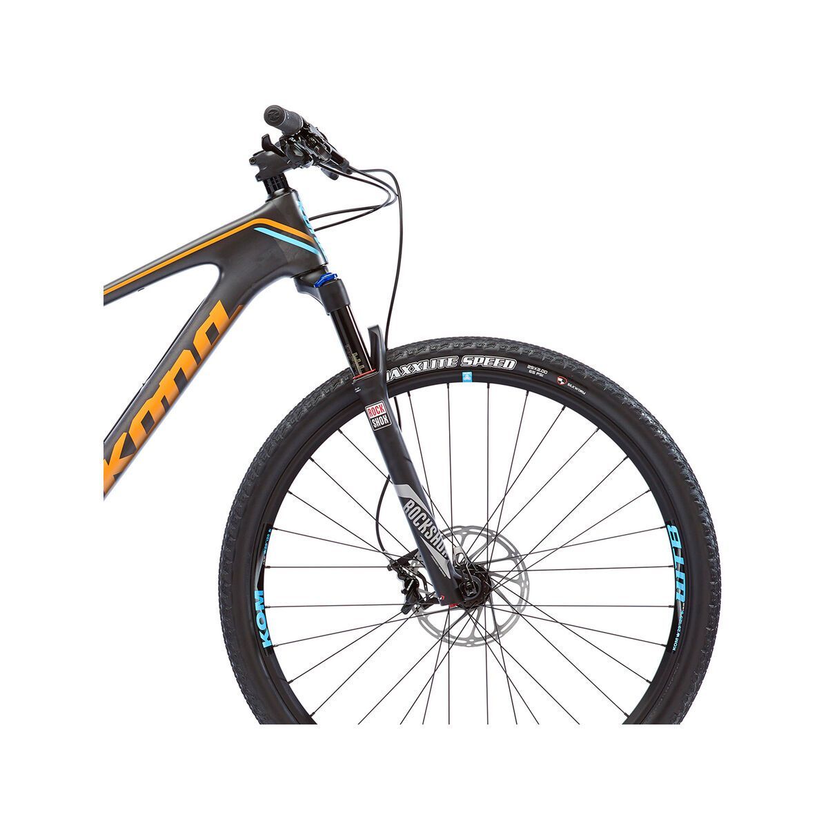 Kona Hei Hei Race DL, matte carbon/orange/cyan - Bild 5