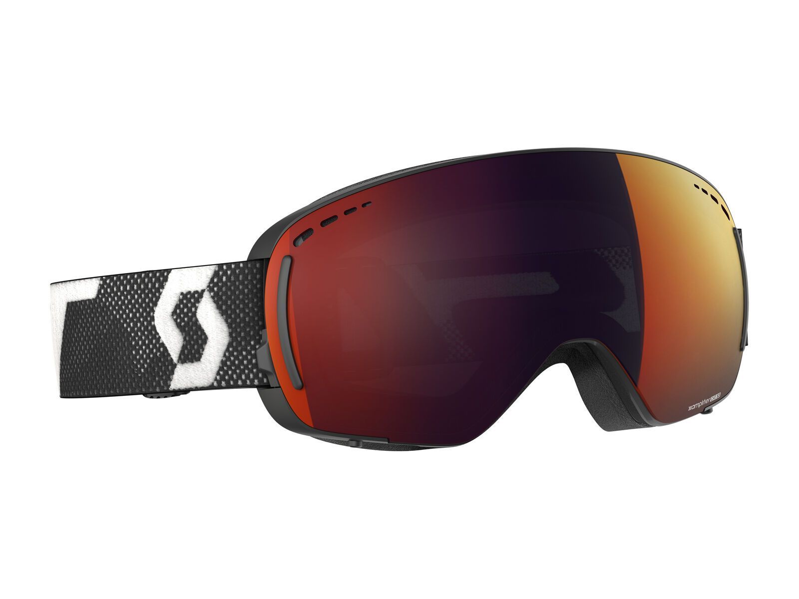 Scott LCG Compact inkl. WS, black white/Lens: solar red chrome - Bild 1