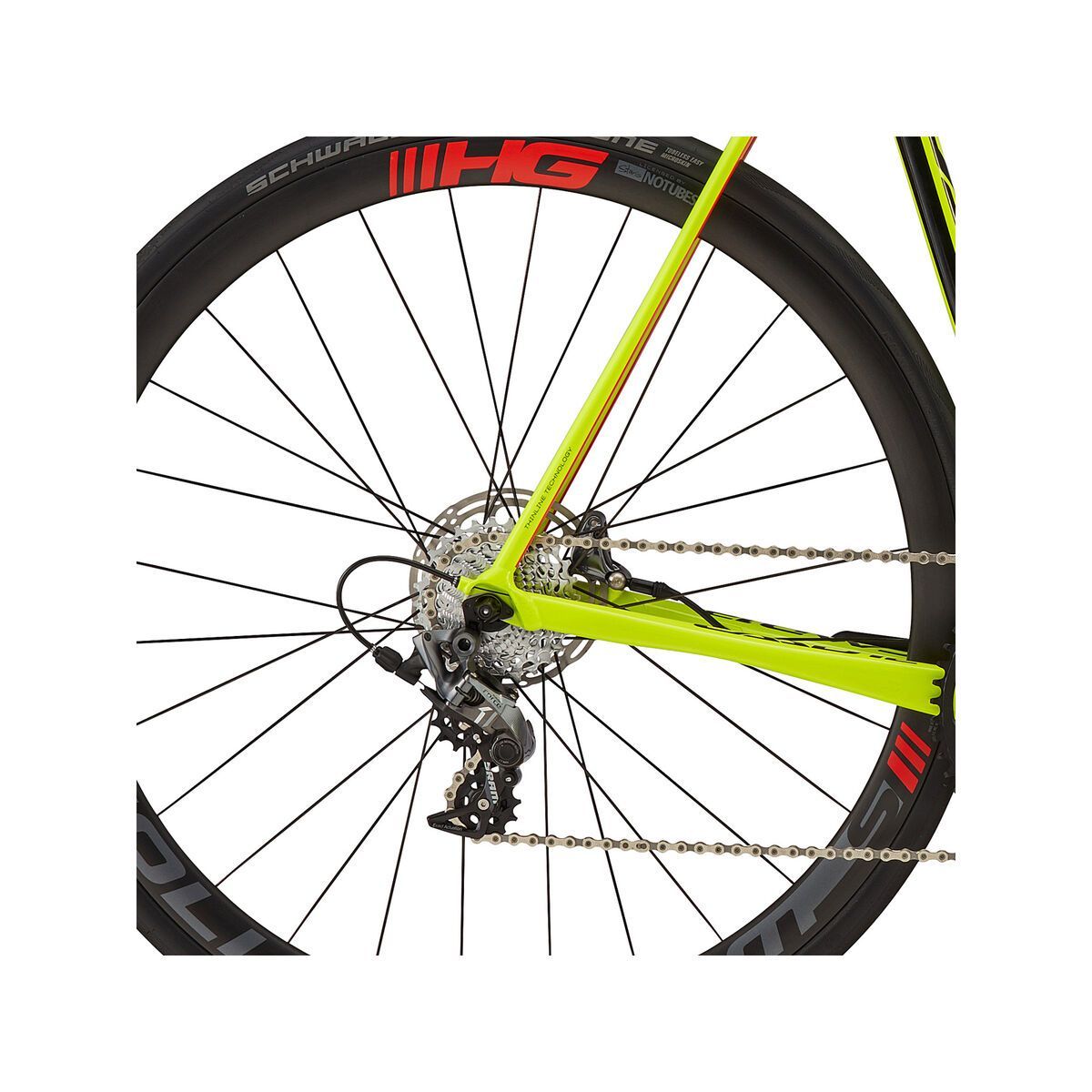 Cannondale CAAD12 Disc Force, volt w/ jet black and acid red, gloss - VLT - Bild 4