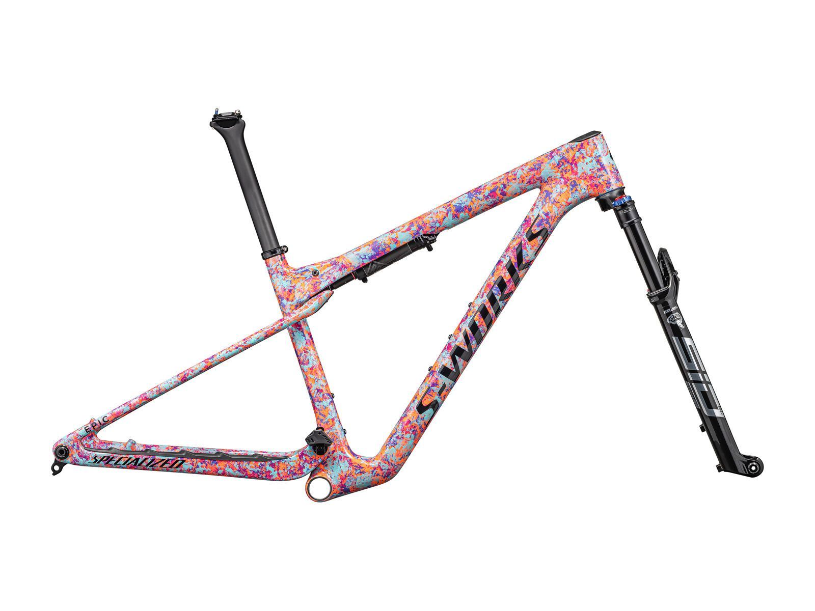 Specialized S-Works Epic World Cup Frameset, gloss lagoon blue/purple orchid/blaze impasto - Bild 1