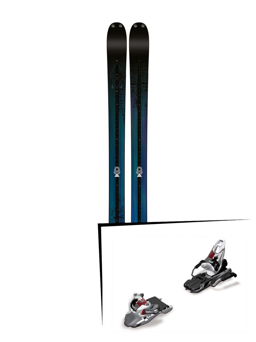 Set: K2 Shreditor 92 2016 + Marker Free Ten 100 mm, white/black/anthracite - Skiset - Bild 1