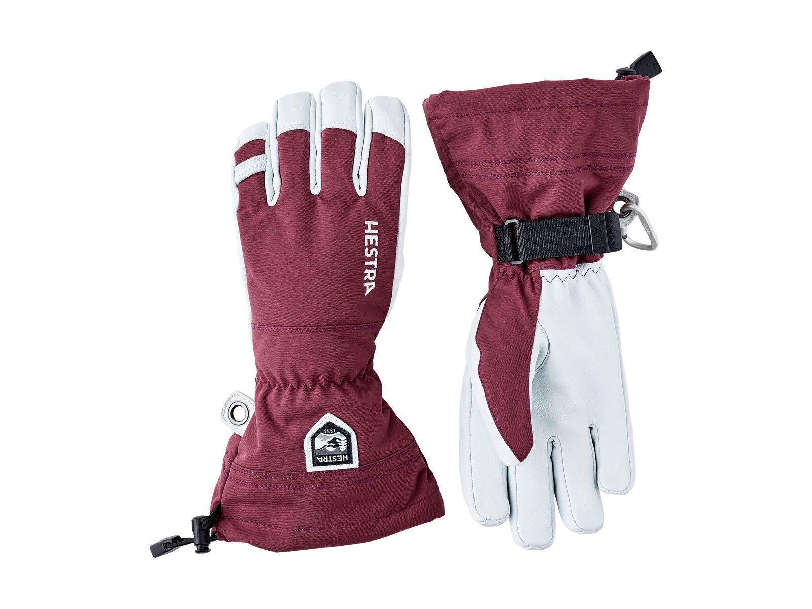 Hestra Army Leather Heli Ski 5 Finger, bordeaux - Bild 1
