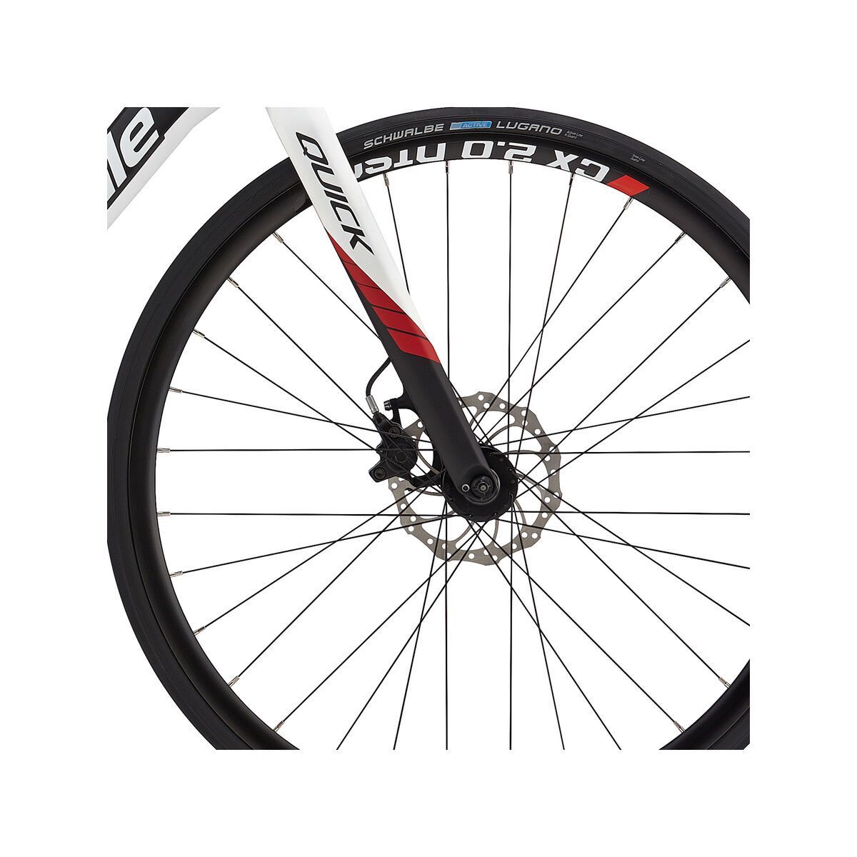 Cannondale Quick Carbon 1, jet black, with magnesium white and race red accents matte - Bild 2