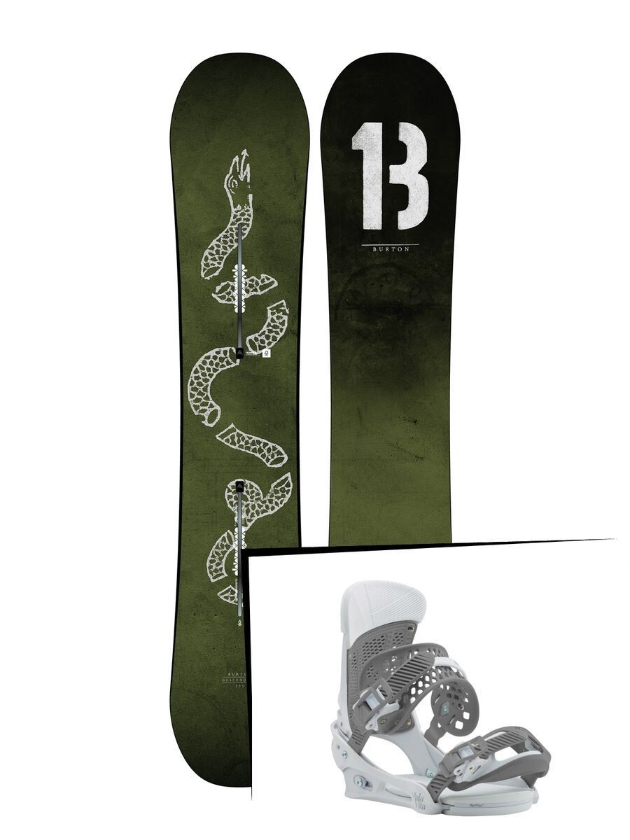 Set: Burton Descendant 2019 + Burton Malavita white rabbit - Bild 1