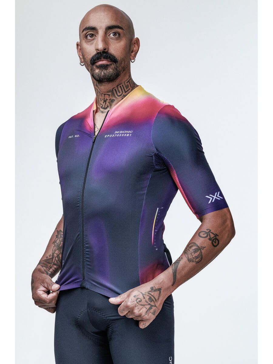 X-Bionic Corefusion Men's Cycling Short Sleeve Aero Jersey, heatmap - Bild 4