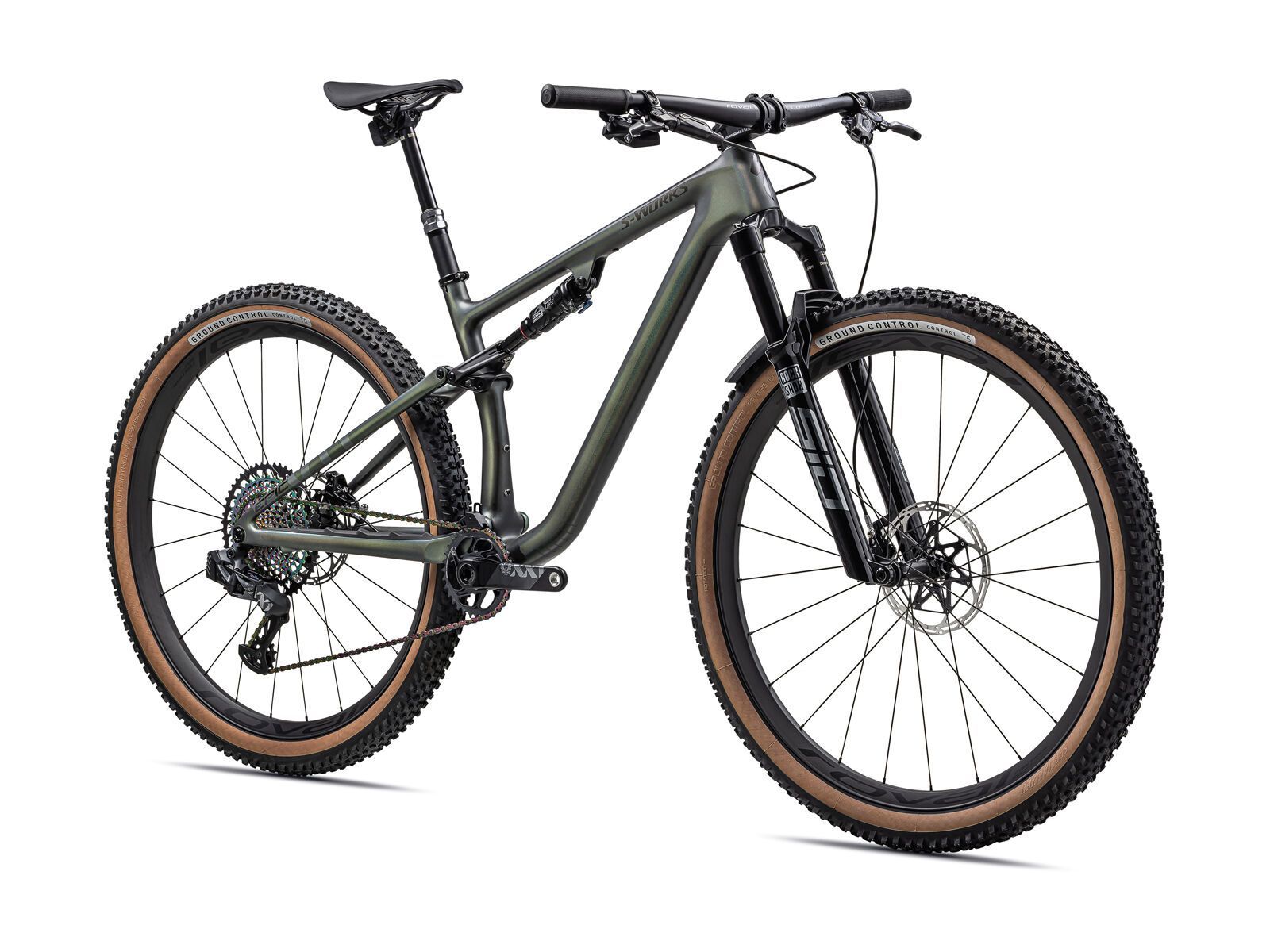 Specialized S-Works Epic Evo RS, silver green/white pearl tint/black chrome - Bild 2