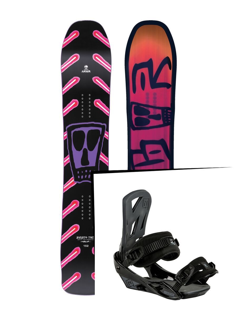 Set: Arbor Zygote Twin 2017 + Nitro Staxx (1459544S) - Bild 1