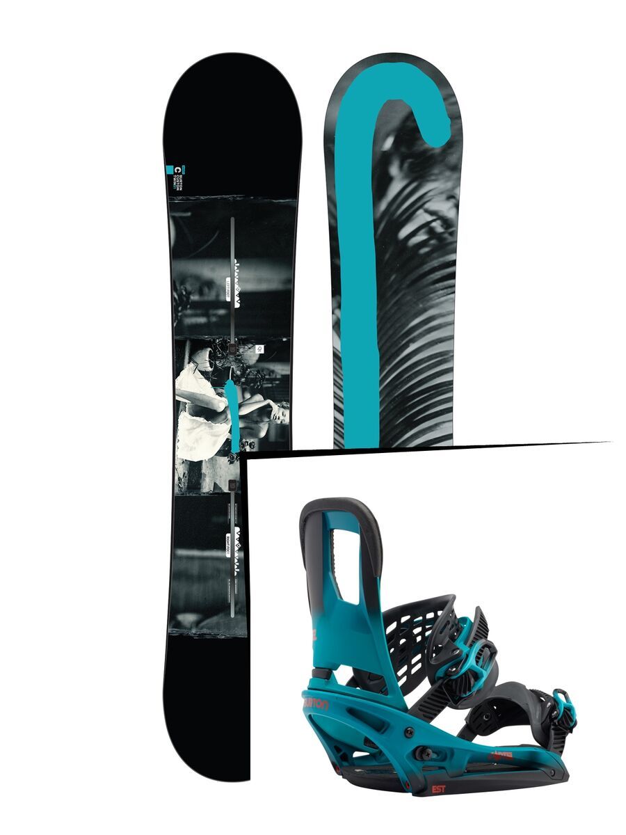 Set: Burton Custom Twin Flying V 2017 +  Cartel EST (1712718S) - Bild 1