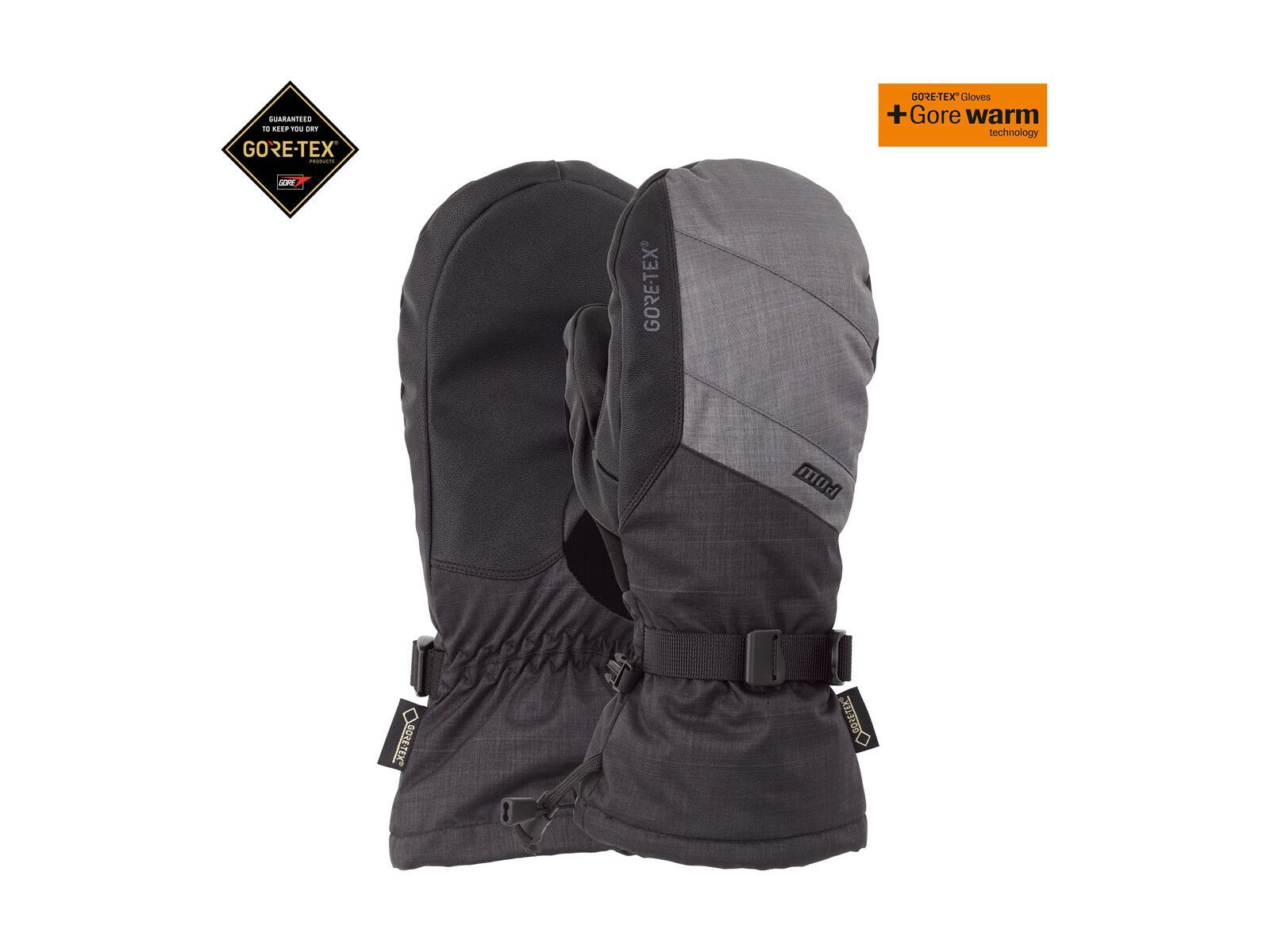 POW Gloves Warner Gore-Tex Long Mitt, charcoal - Bild 2
