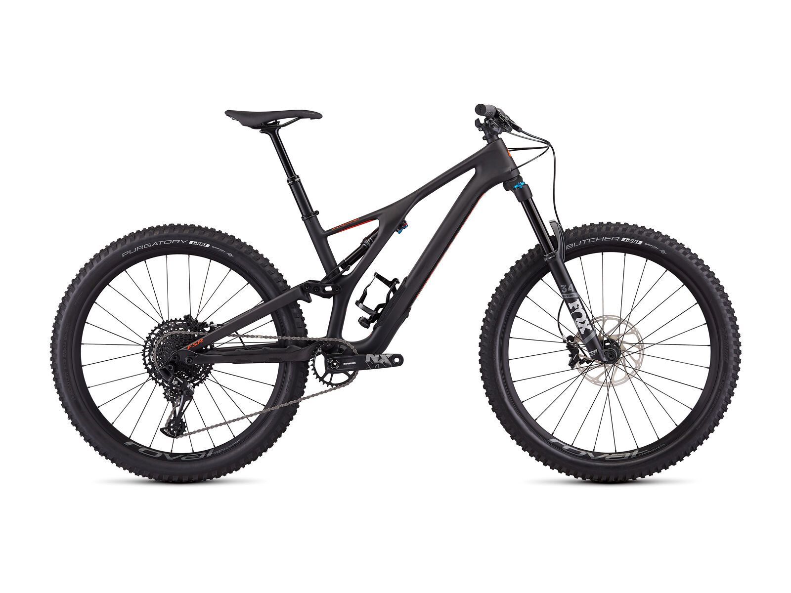 Specialized Stumpjumper Comp Carbon 27.5, satin carbon/rocket red - Bild 1