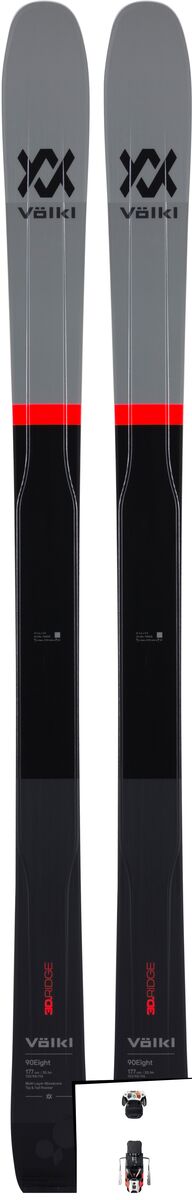 Set: Völkl 90Eight 2019 + Atomic Warden MNC 13 white/black/orange - Bild 1