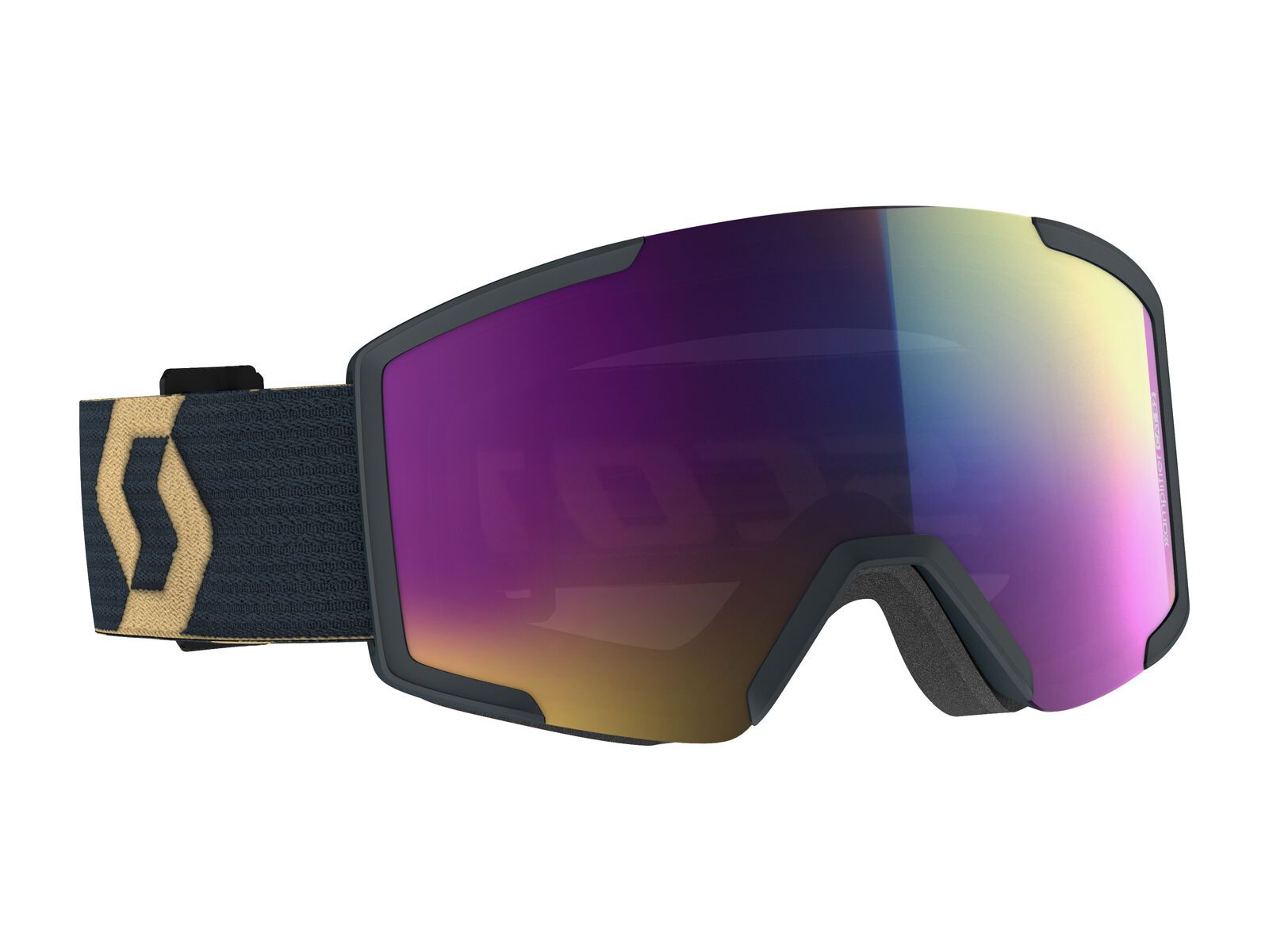 Scott Shield - Enhancer Teal Chrome + WS, team beige/aspen blue - Bild 1