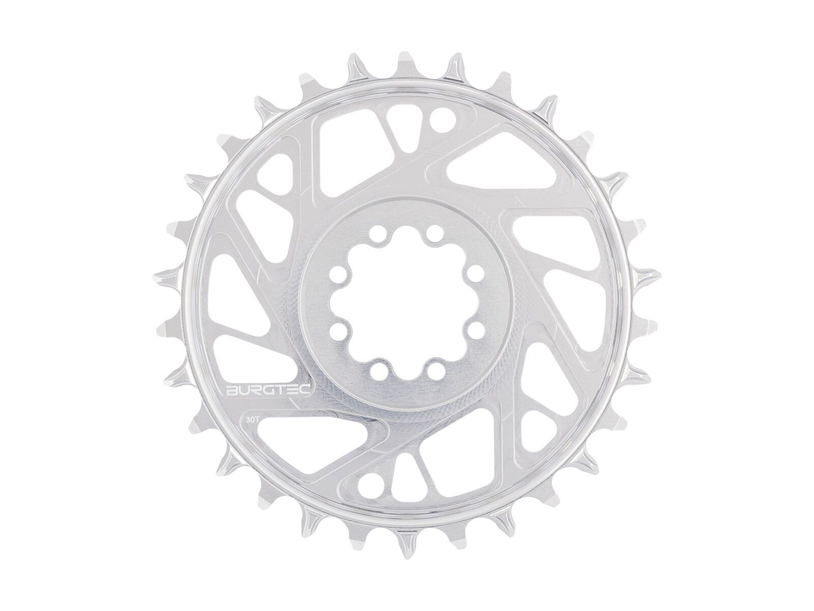 Burgtec 3 mm Offset Thick Thin Chainring SRAM 8-Bolt, rhodium silver - Bild 5