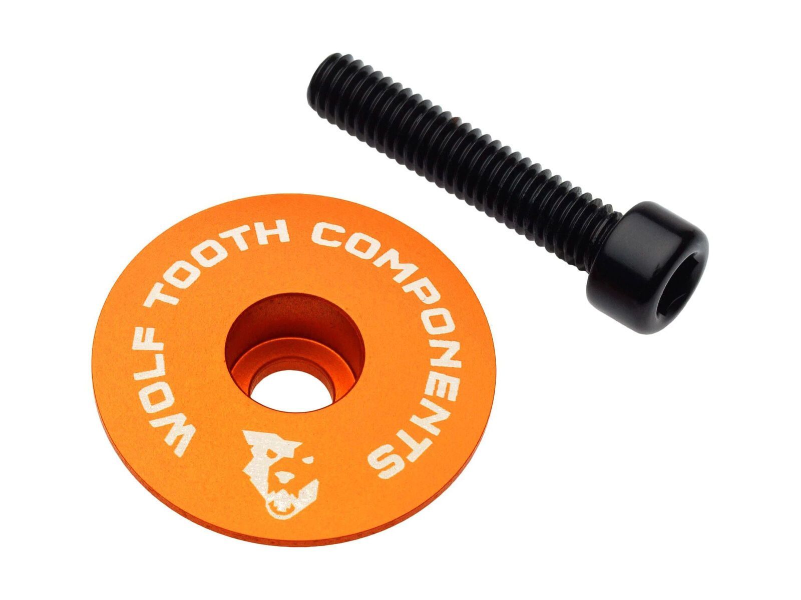 Wolf Tooth Ultralight Stem Cap and Bolt, orange - Bild 1