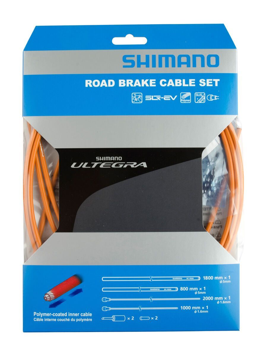 Shimano Bremszug-Set Ultegra Polymer beschichtet, orange - Bild 1