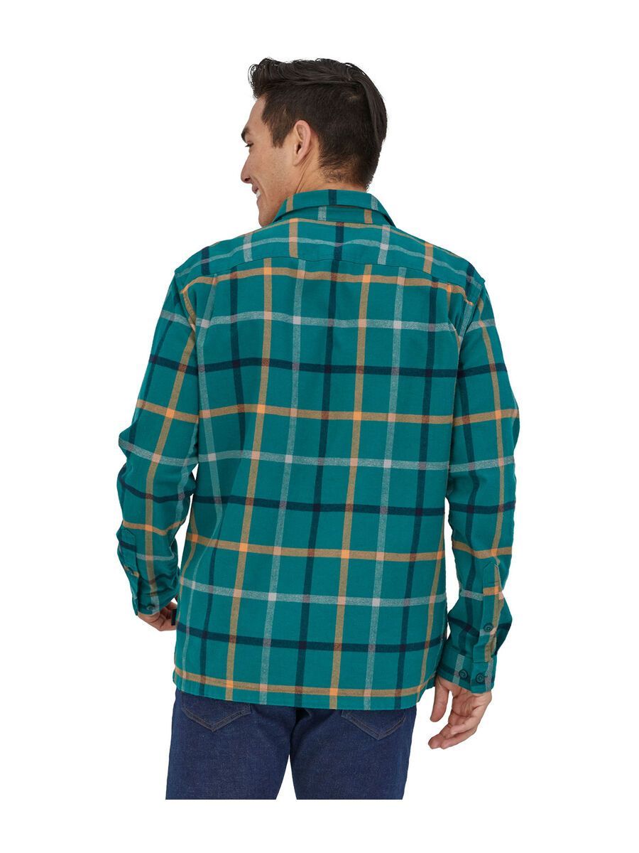 Patagonia Men’s Long-Sleeved Organic Cotton Flannel Shirt, brisk: dark borealis green - Bild 3