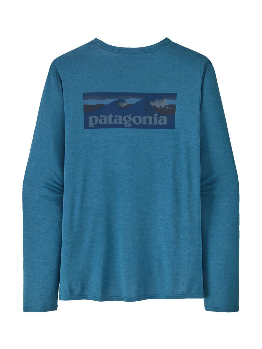 Patagonia Men’s Long-Sleeved Cap Cool Daily Graphic Shirt - Waters, boardshort logo/wavy blue x-dye - Bild 3