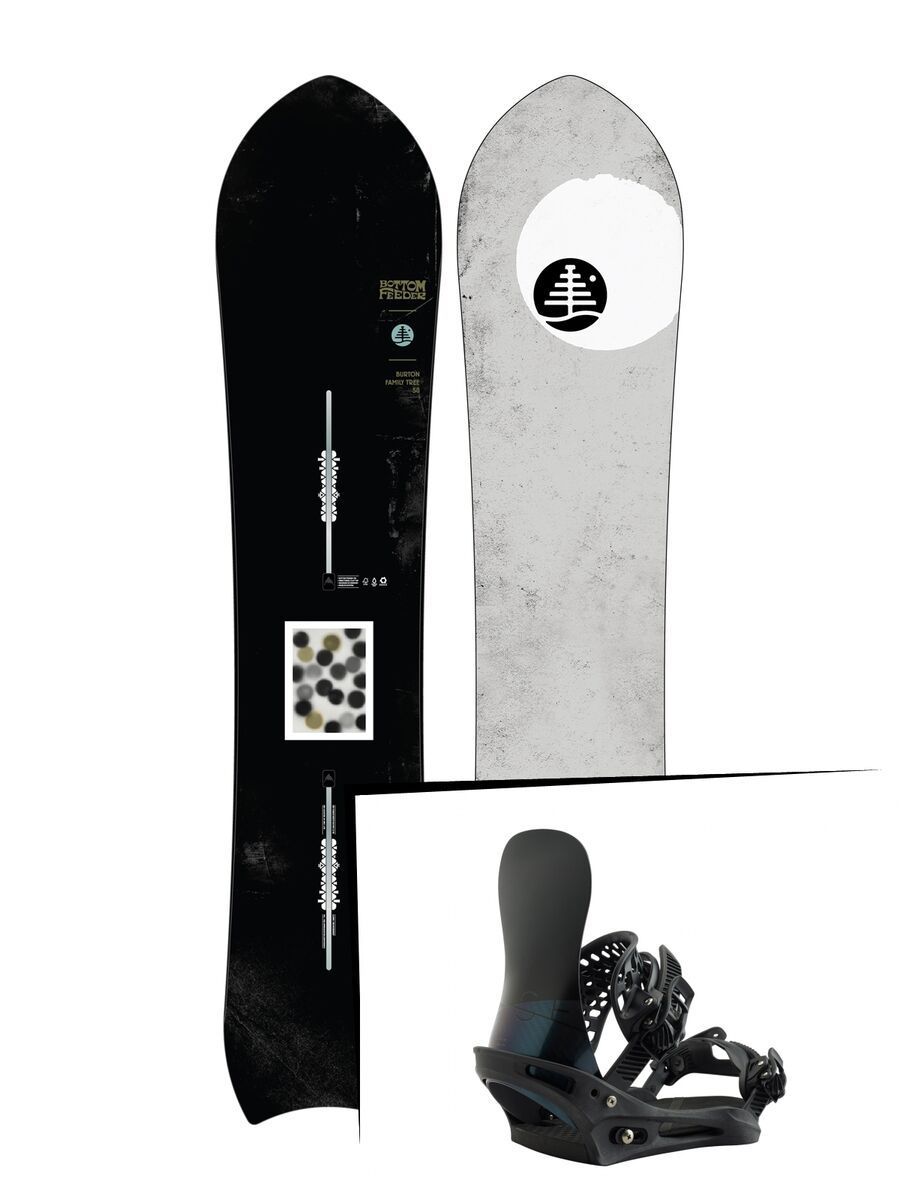 Set: Burton Family Tree Bottom Feeder 2019 + Burton X-Base black matte - Bild 1