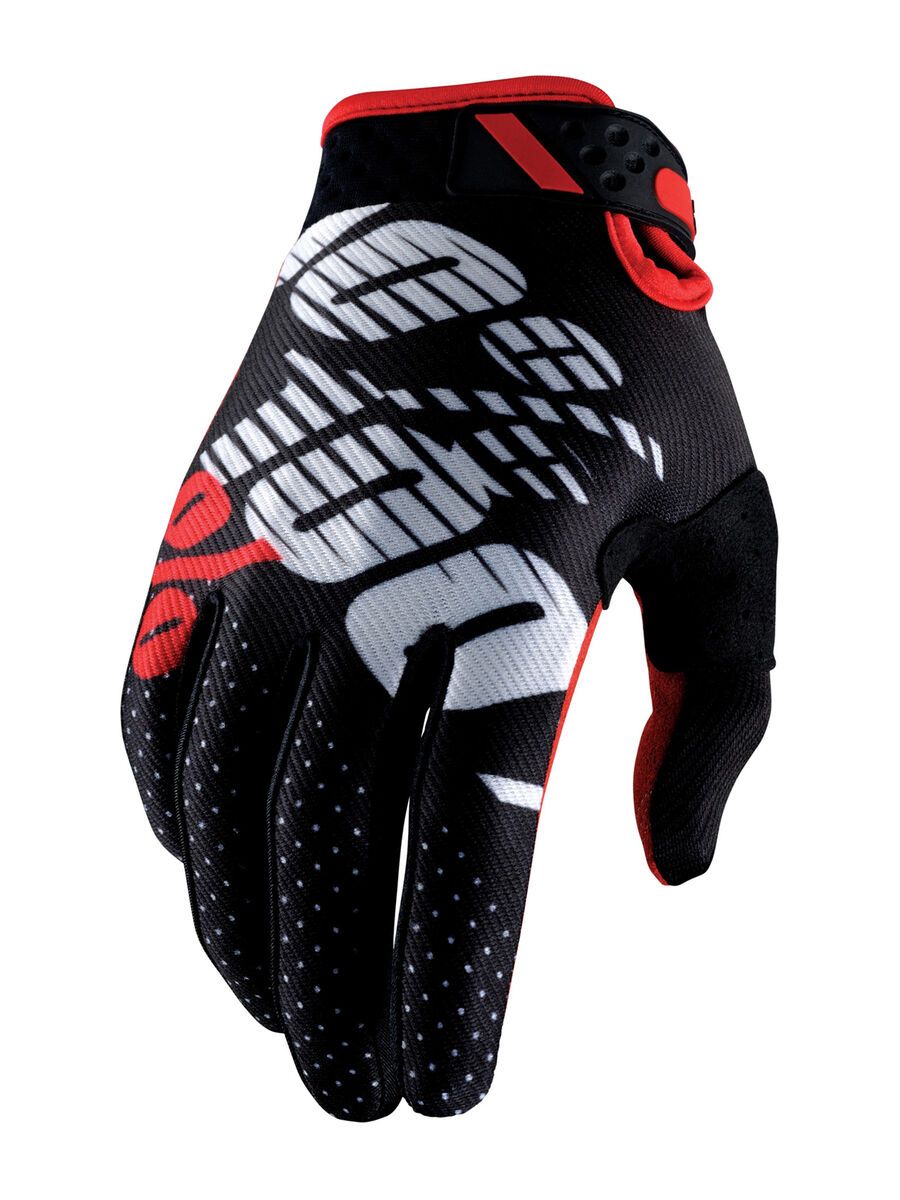 100% Ridefit Glove, black/red - Bild 1