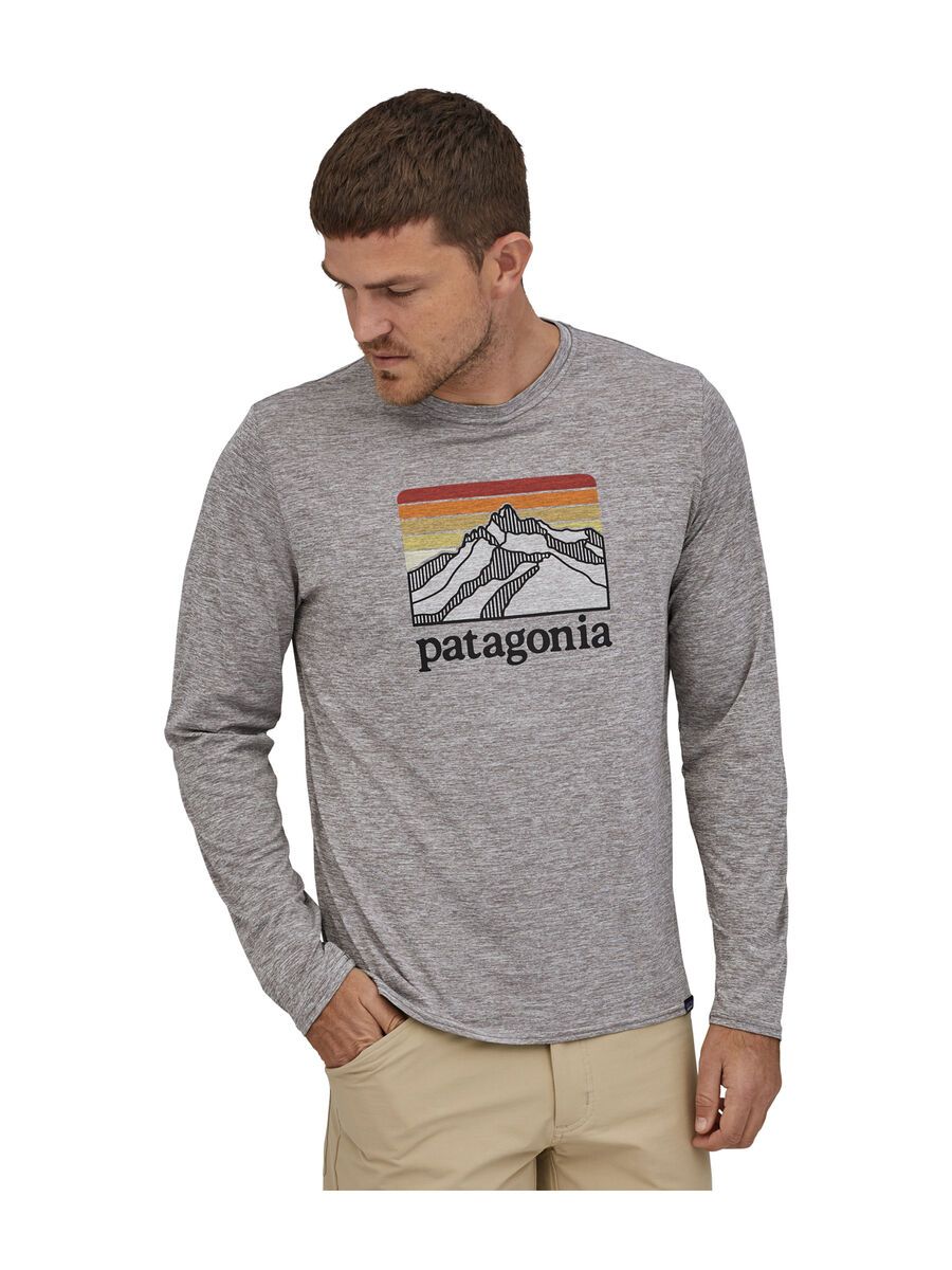 Patagonia Men's Long-Sleeved Capilene Cool Daily Graphic Shirt Line Logo Ridge, feather grey - Bild 2