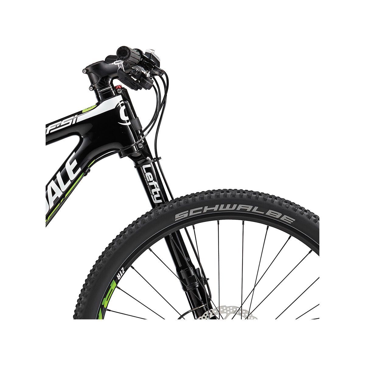 Cannondale F-SI Carbon 4 27.5, jet black w/ berzerker green and magnesium white, gloss - Bild 5
