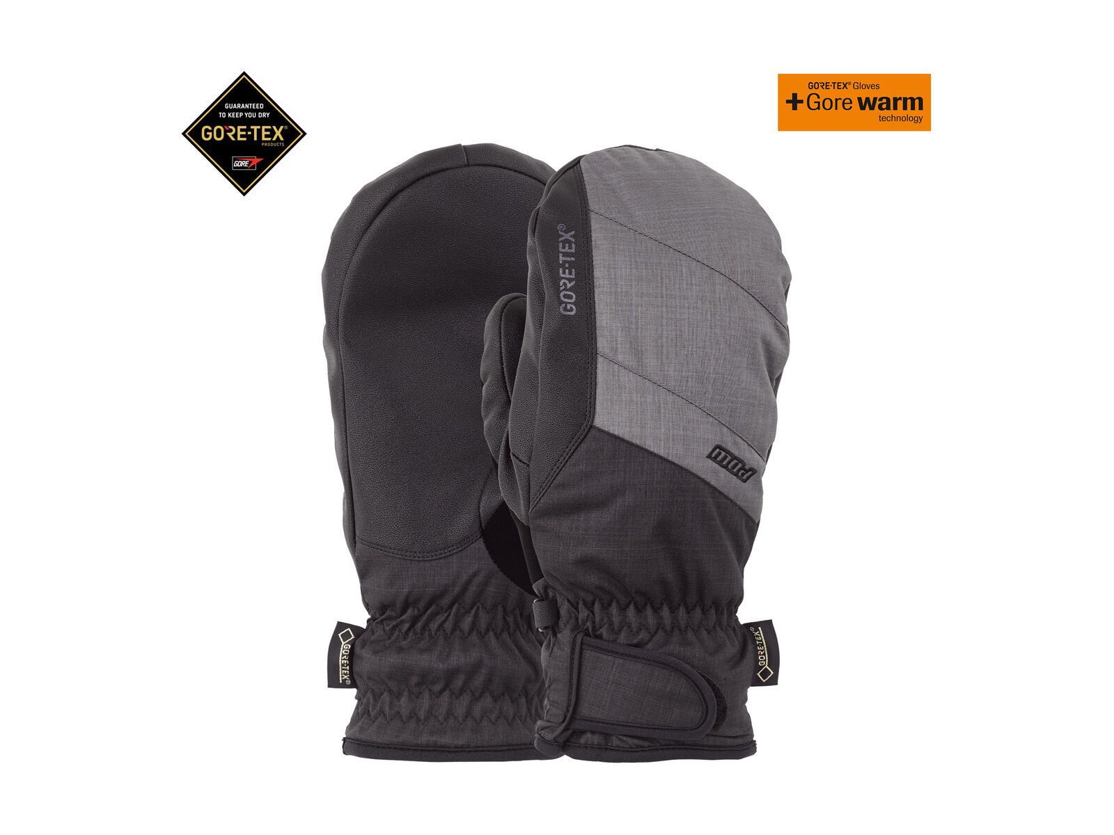 POW Gloves Warner Gore-Tex Short Mitt, charcoal - Bild 2