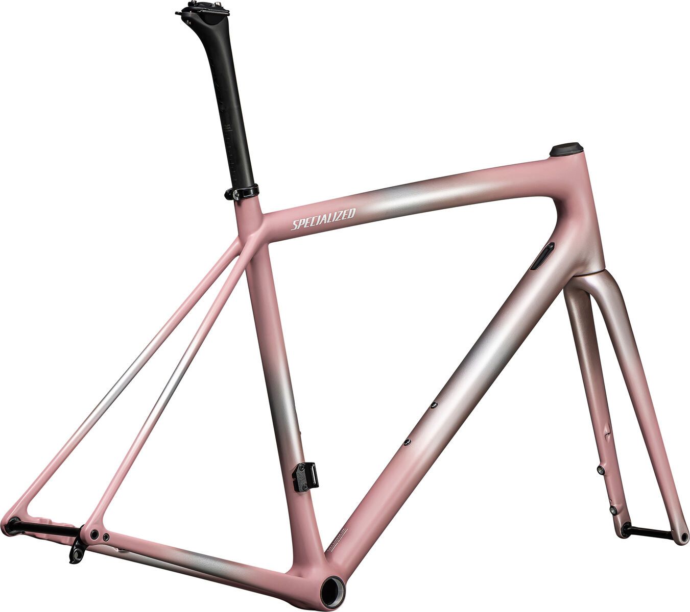 Specialized Aethos Rahmenset, flake silver/dusky pink + champ. radial fades - Bild 3