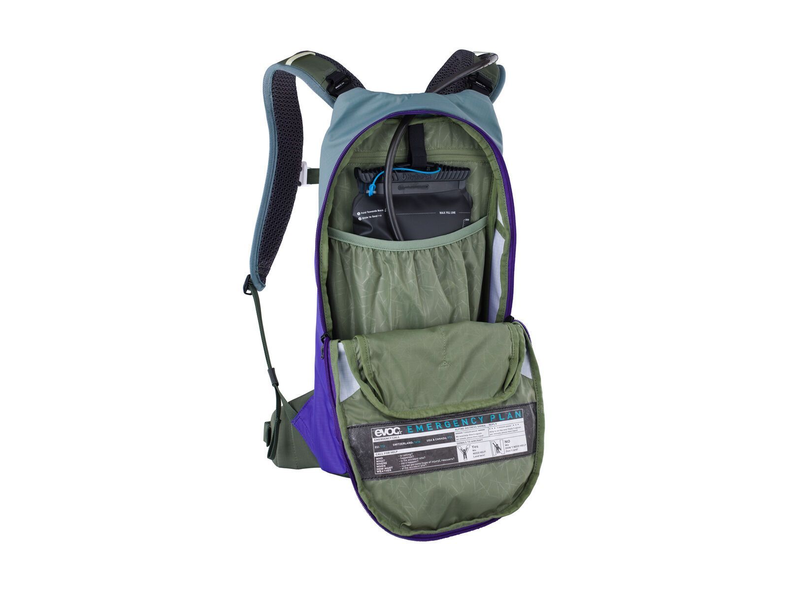 Evoc Stage 6 + Hydration Bladder 2, steel/violet/dark olive - Bild 6