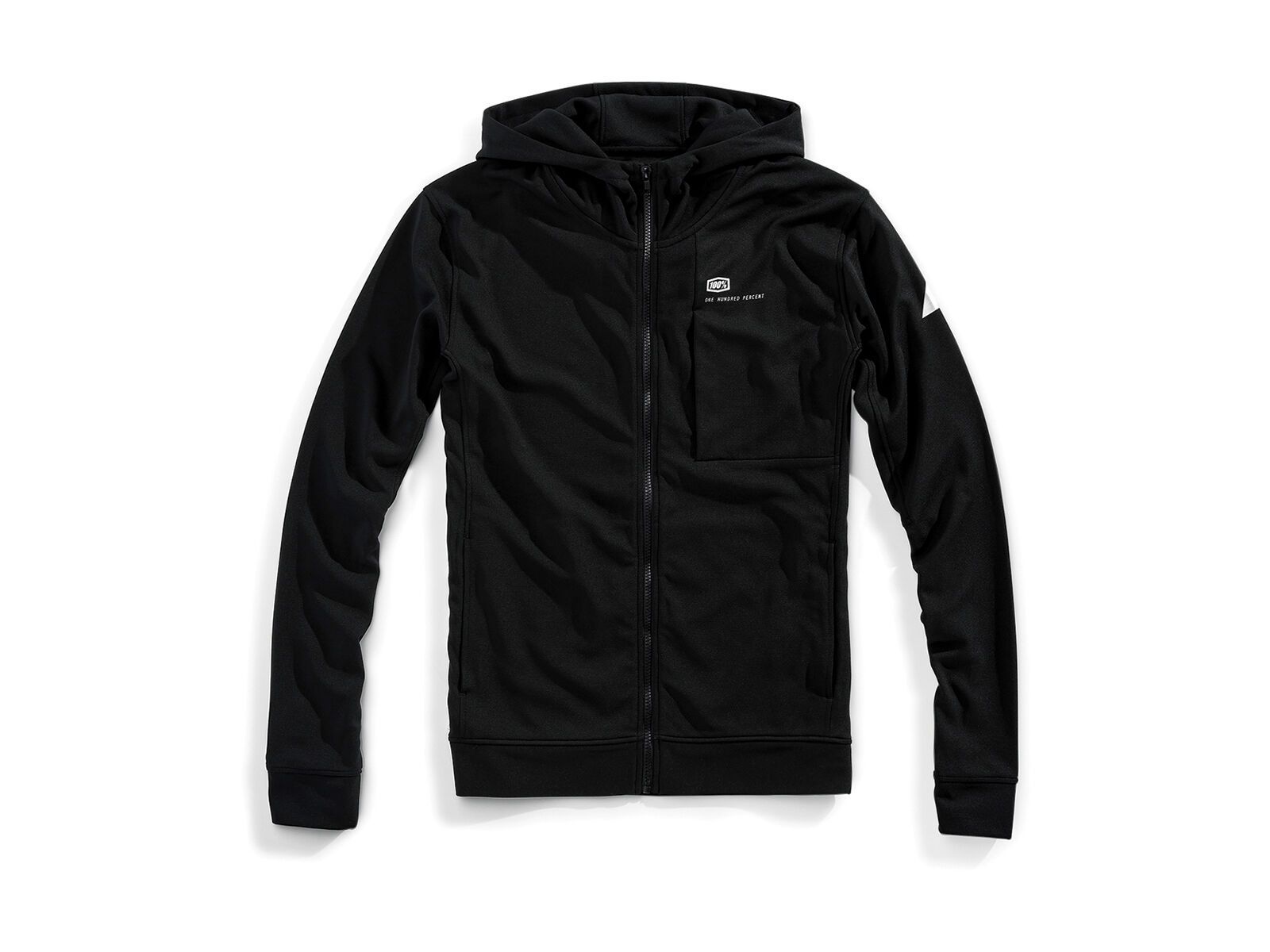 100% Regent Full-Zip Hooded Tech Fleece, black - Bild 1