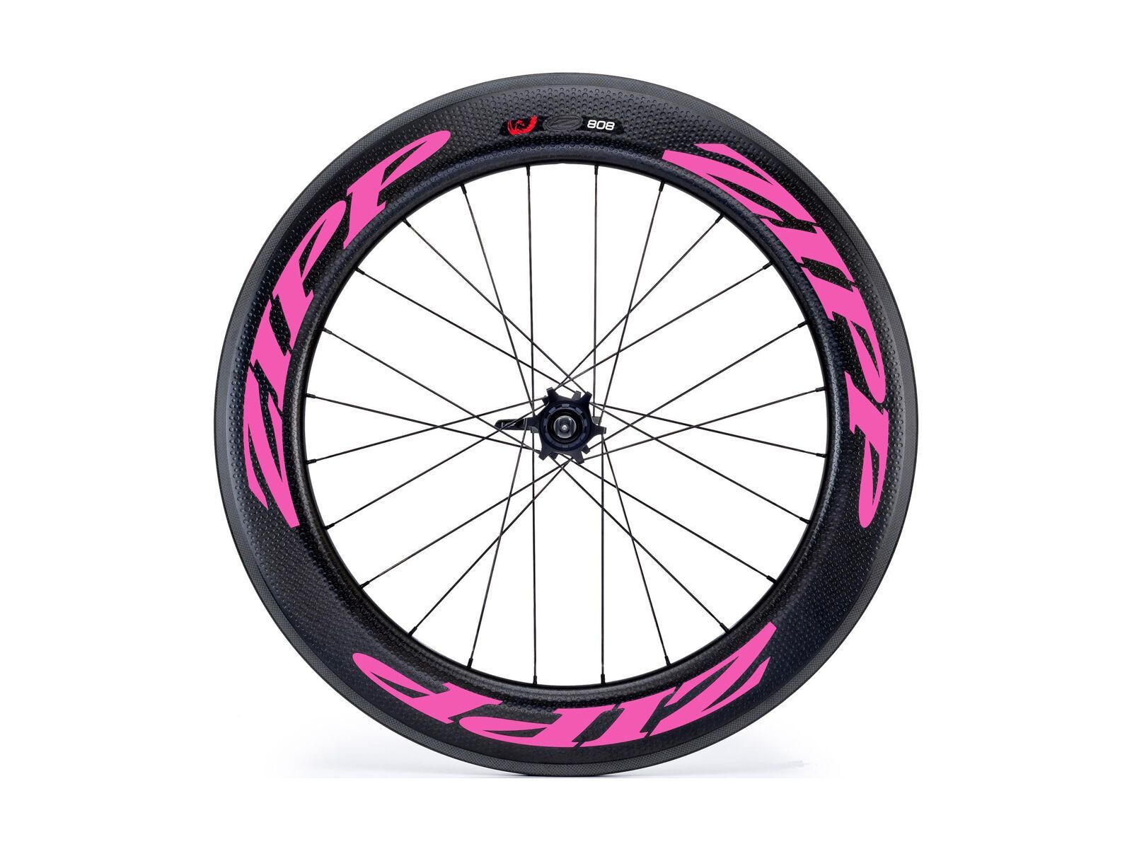 Zipp 808 Firecrest Carbon Clincher, schwarz/pink - Bild 1