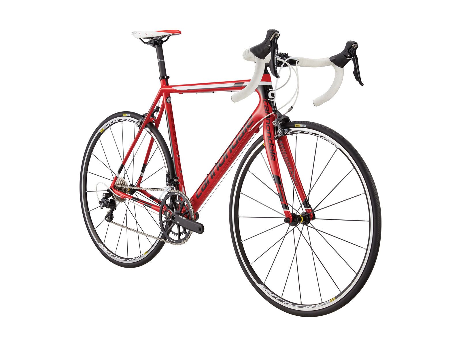 Cannondale SuperSix Evo Ultegra 3, race red w/ jet black and magnesium white, gloss - Bild 2