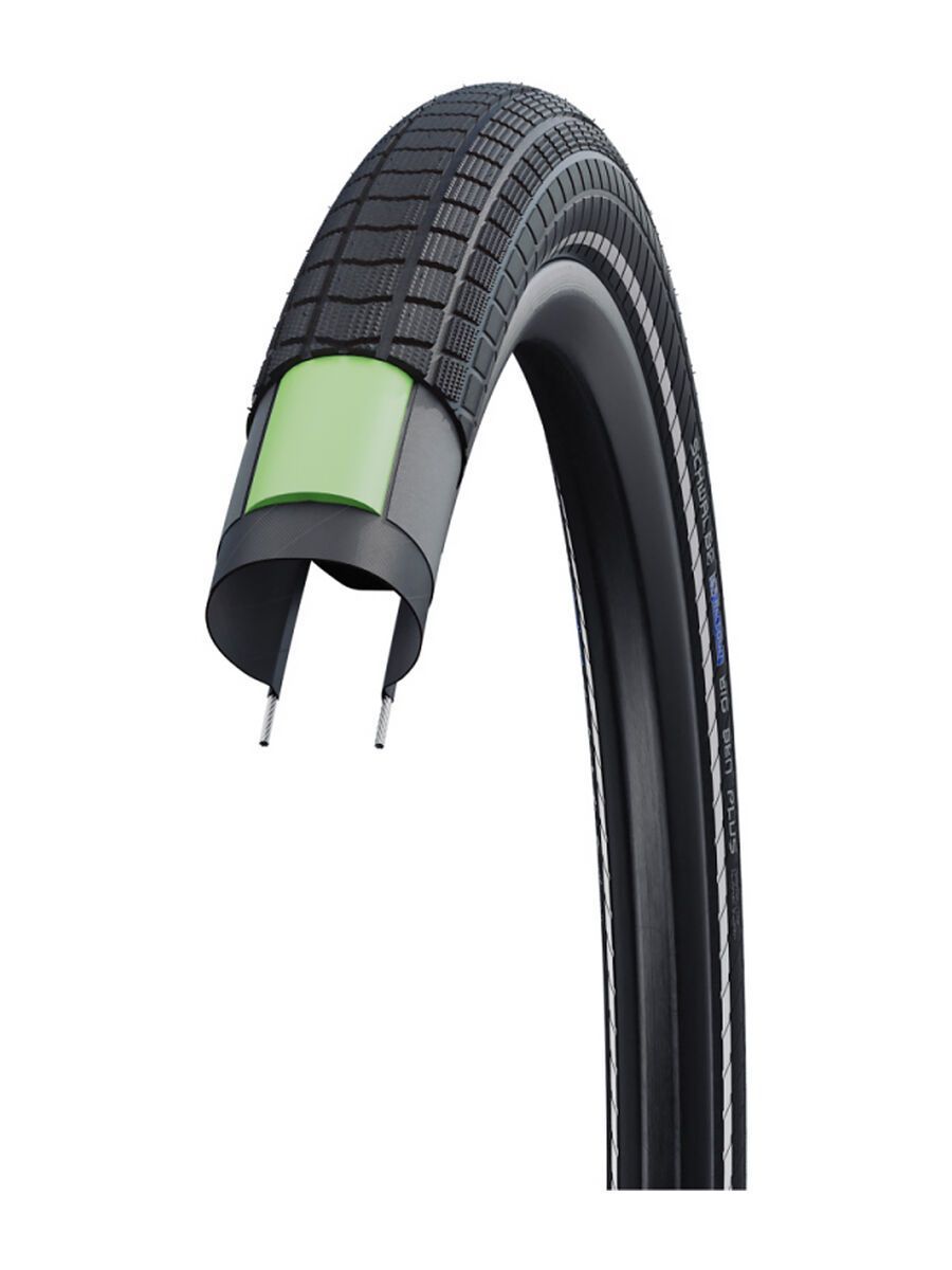 Schwalbe Big Ben Plus Performance Addix DD, GreenGuard - 20 Zoll, black-reflex - Bild 2