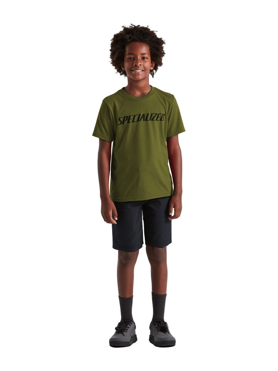 Specialized Wordmark T-Shirt Kinder kurzarm, olive green - Bild 2