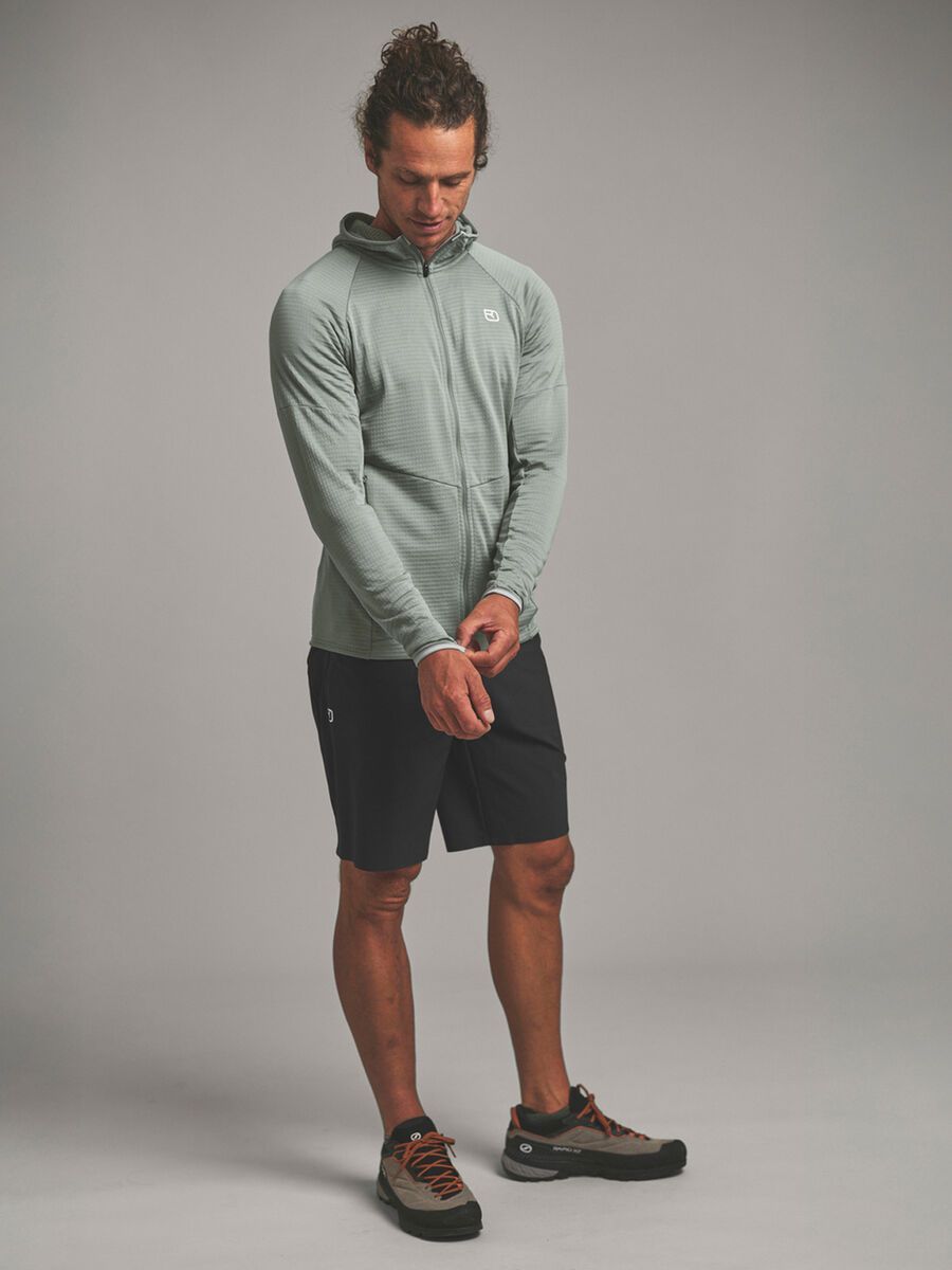 Ortovox Merino Fleece Light Grid Hoody M, green sage - Bild 4