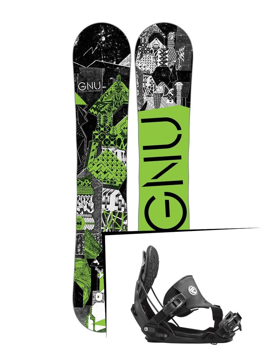 Set: Gnu Carbon Credit 2017 + Flow Five Hybrid (1513184S) - Bild 1