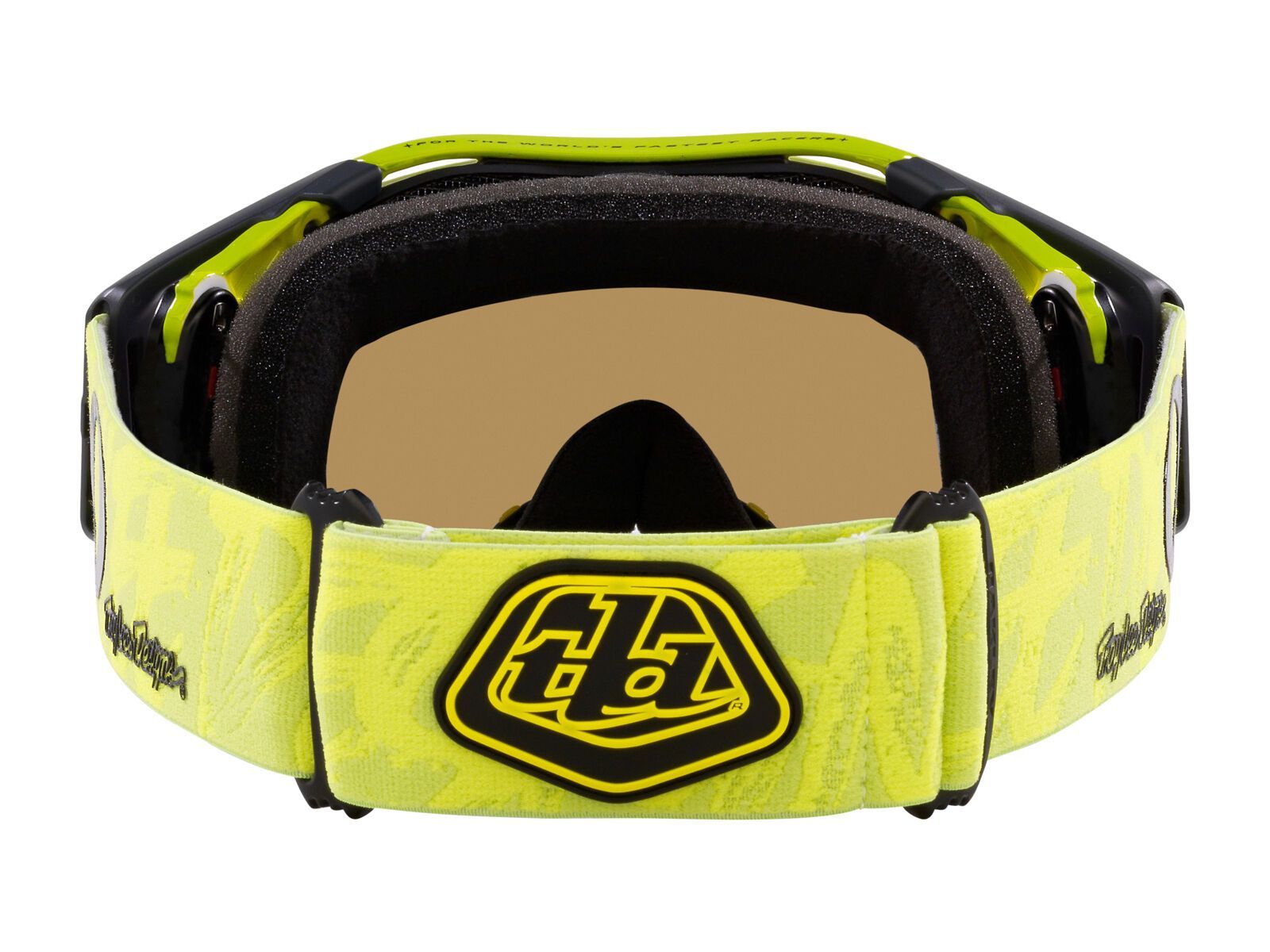 Oakley Airbrake MTB Troy Lee Designs, Black Ice Iridium, revel yellow - Bild 4