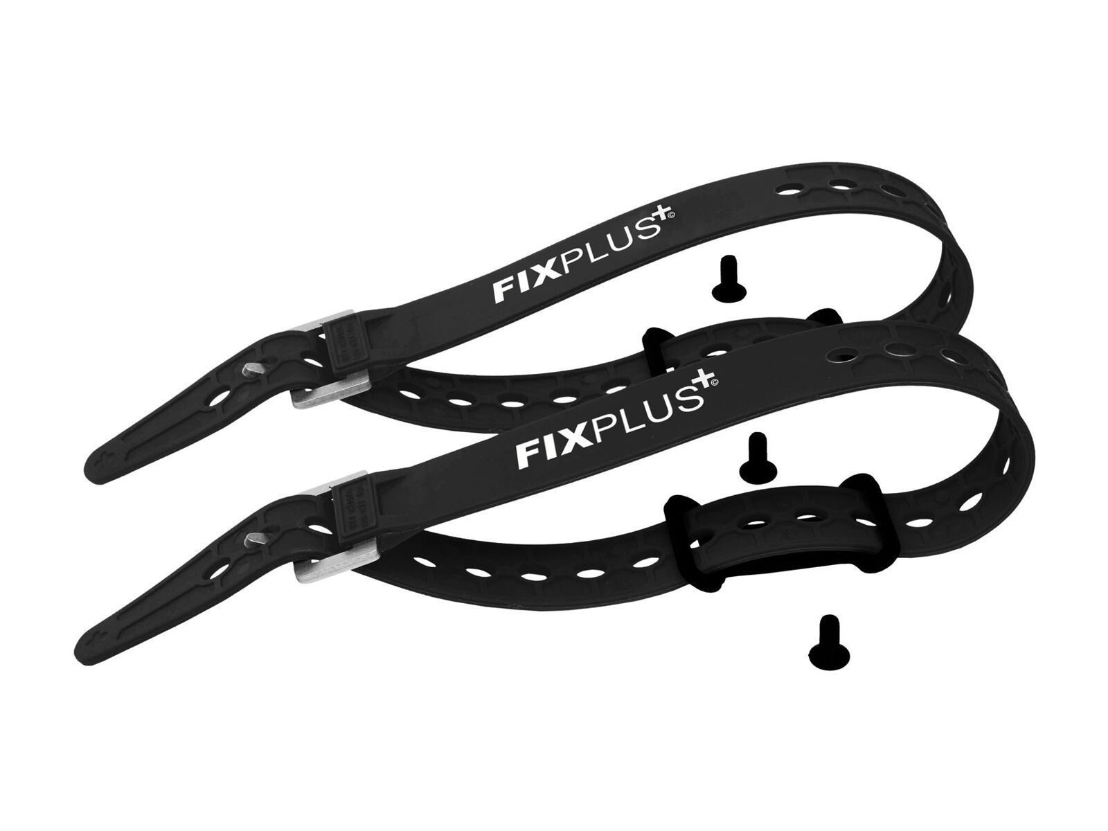 Fixplus Sachen-Festmacher inklusive Strap 46 cm - 2 Set Pack, black/black - Bild 1