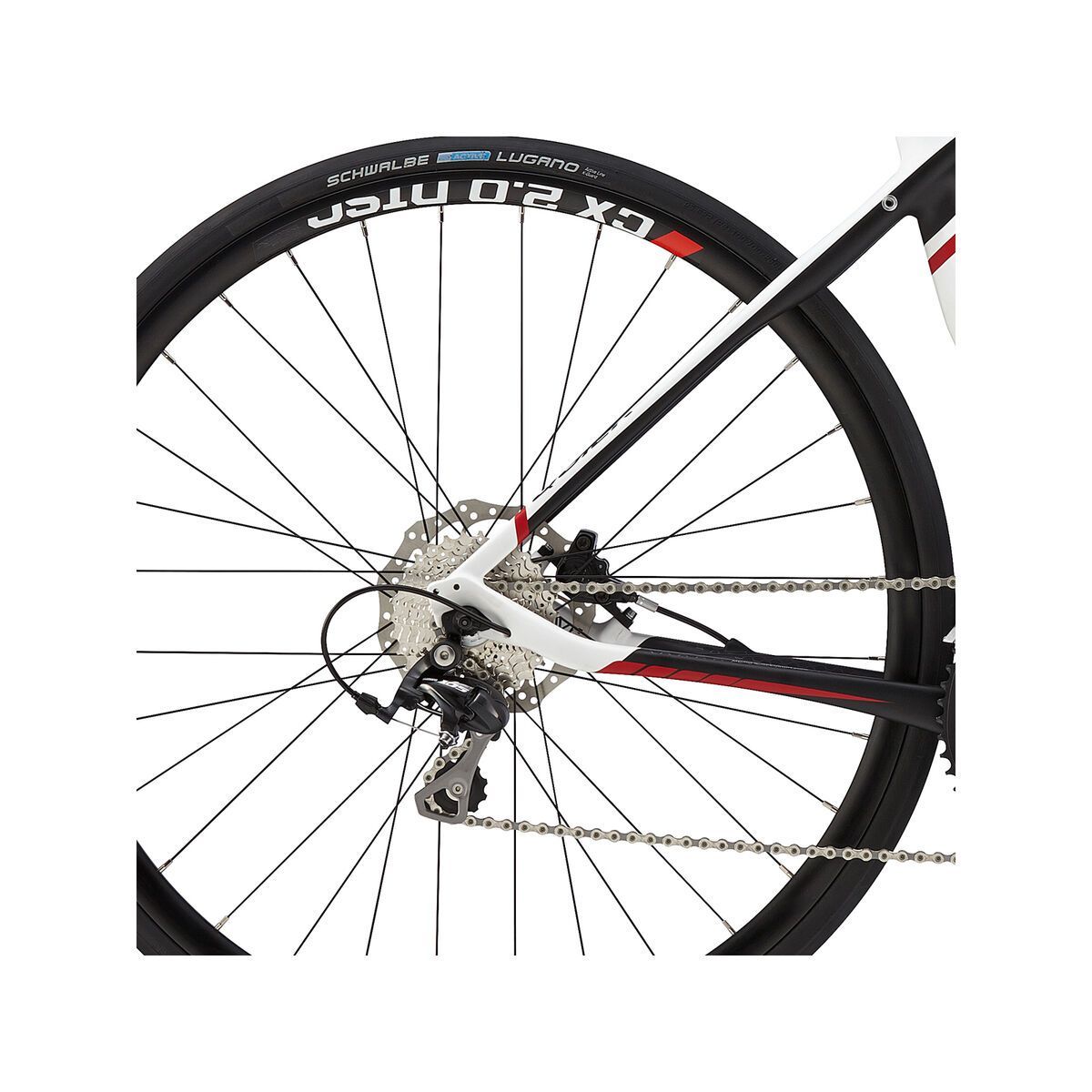 Cannondale Quick Carbon 1, jet black, with magnesium white and race red accents matte - Bild 4