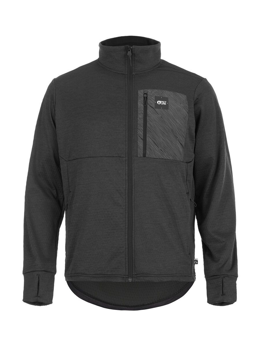 Picture Pauly LT Grid Fleece, full black - Bild 1