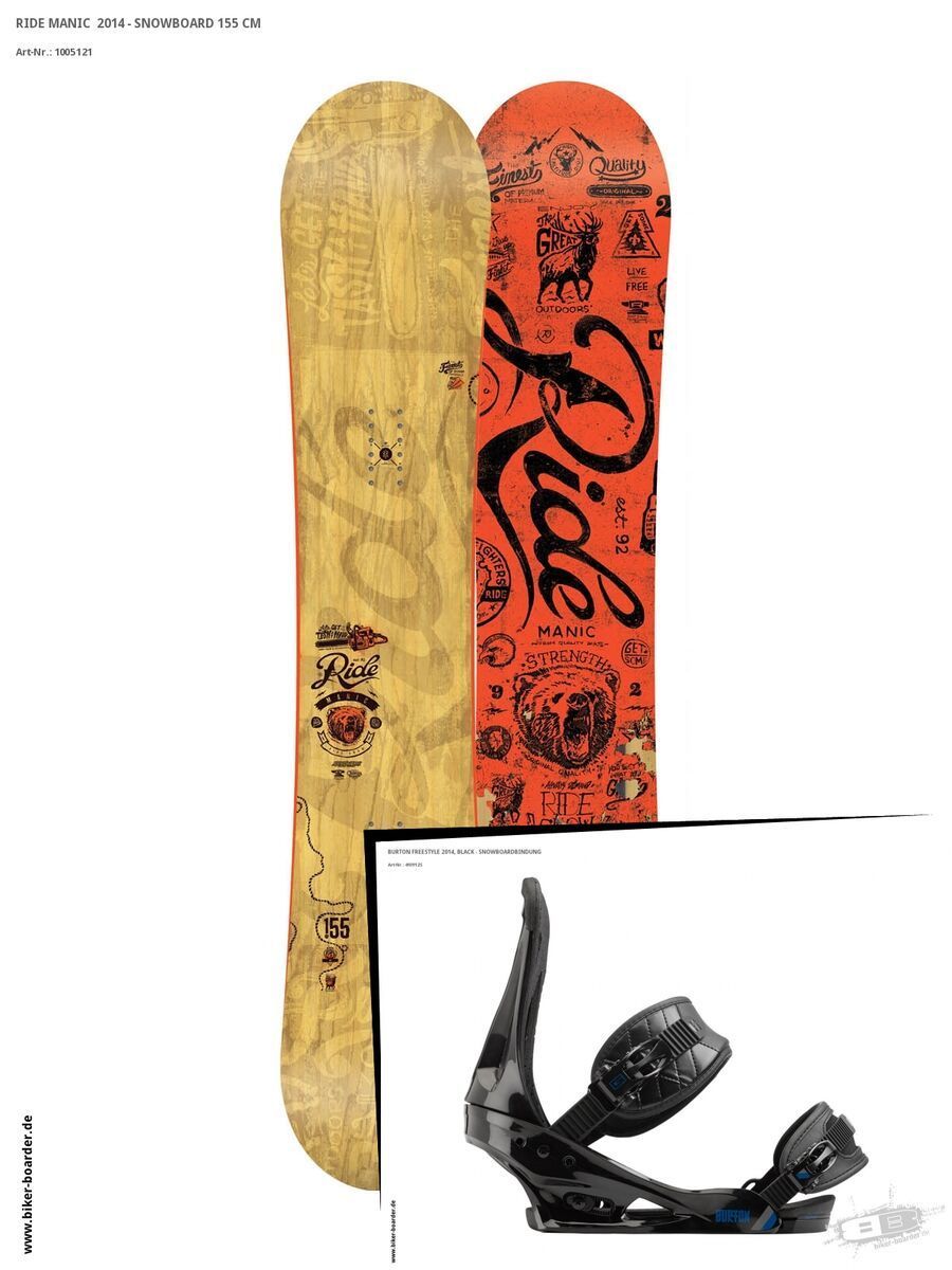 Set: Ride Manic  + Burton Freestyle (493912S) - Bild 1