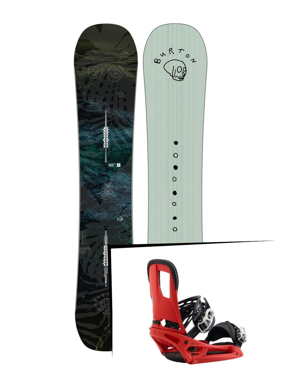 Set: Burton Flight Attendant Wide 2019 + Burton Cartel EST red - Bild 1