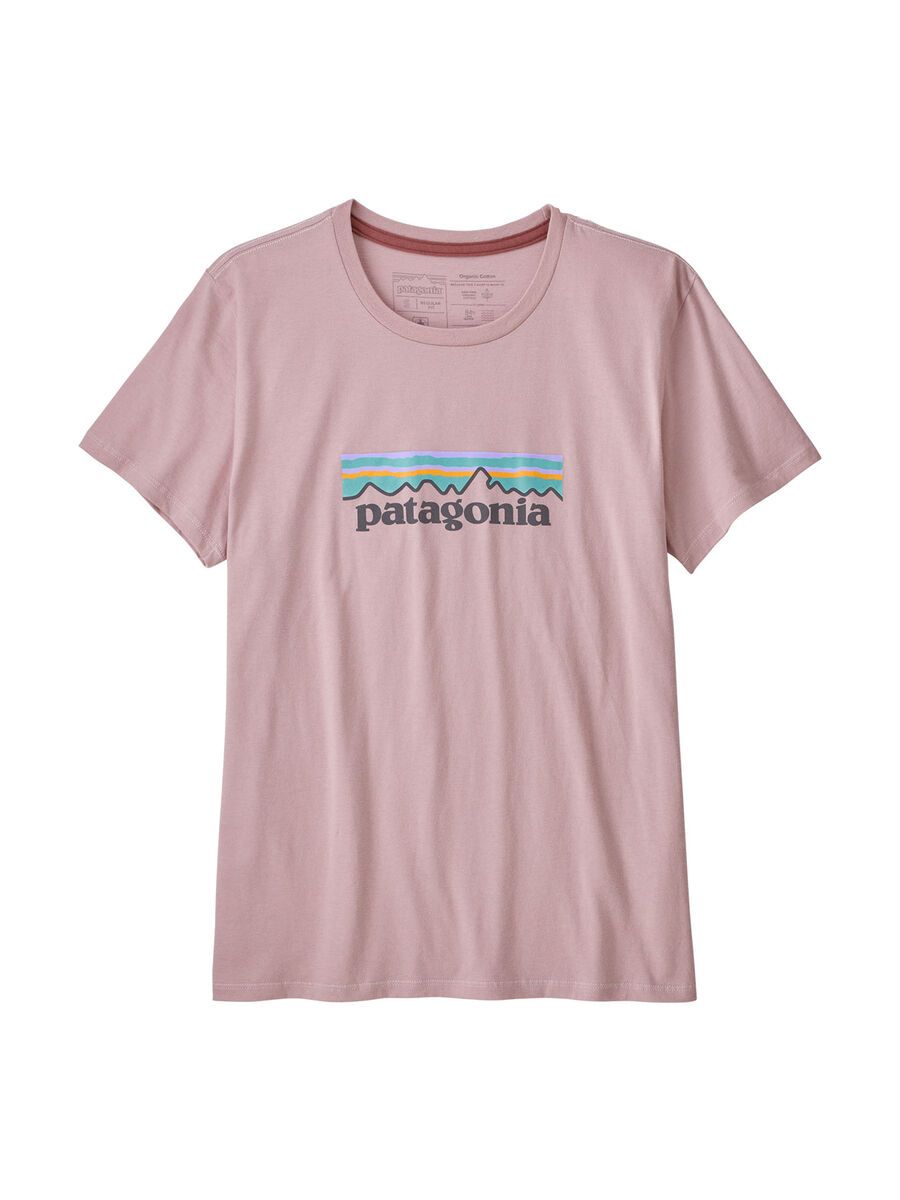Patagonia Women's Pastel P-6 Logo Organic Cotton Crew T-Shirt, fuzzy mauve - Bild 1