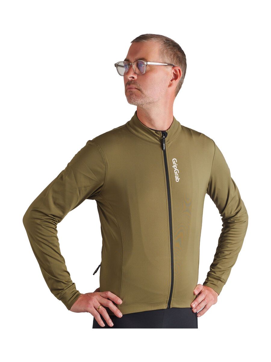 GripGrab RIDE Thermal Long Sleeve Jersey, olive green - Bild 5