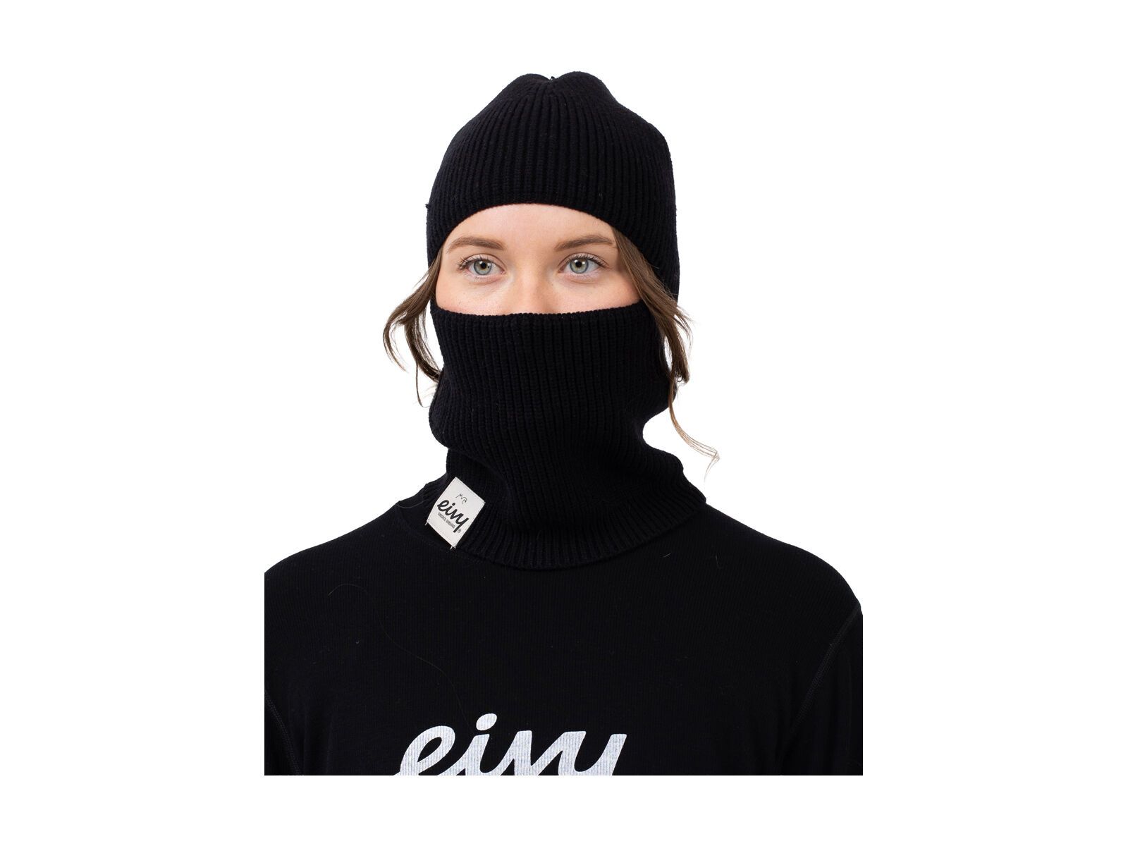 Eivy Foldable Knit Balaclava Beanie, black - Bild 3